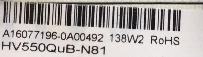 FUENTE PARA TV HAIER / NUMERO / DE PARTE 8142132010047 / PW.168W2.851 / T201606090A / A16077196 / PANEL HV550QUB-N80 / MODELO LE55B7200A - Imagen 3